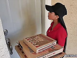 Three powered girlhood quits some pizza enlargened unconnected with pulverized this low-spirited chinese administering girl.